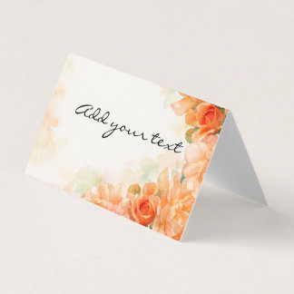 Carte De Visite Rose themed wedding place setting card