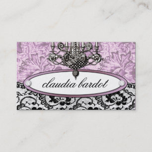Carte De Visite rose vintage de 311-Frenchie Budoir