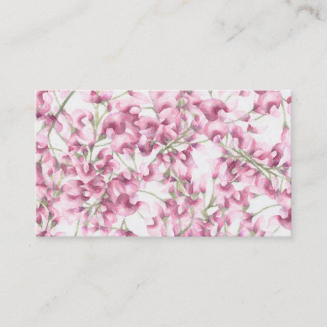 Carte de visite rose Wisteria (Devant)