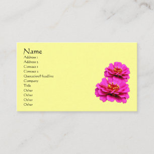 Carte de visite rose Zinnia