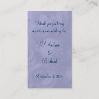 Carte De Visite "Roses dans le bleu" - 'signets poussiéreux