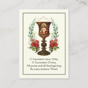 Carte De Visite Roses de prière du calice du Sacré-Cœur de Jésus v