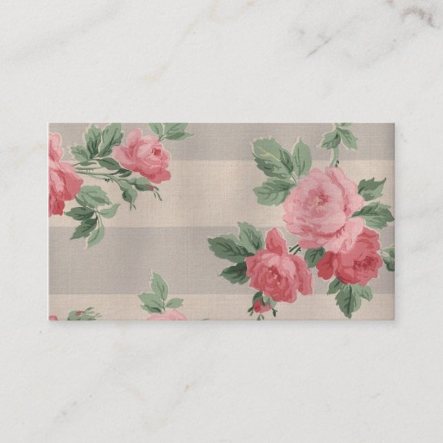 Carte De Visite Roses romantiques (Devant)