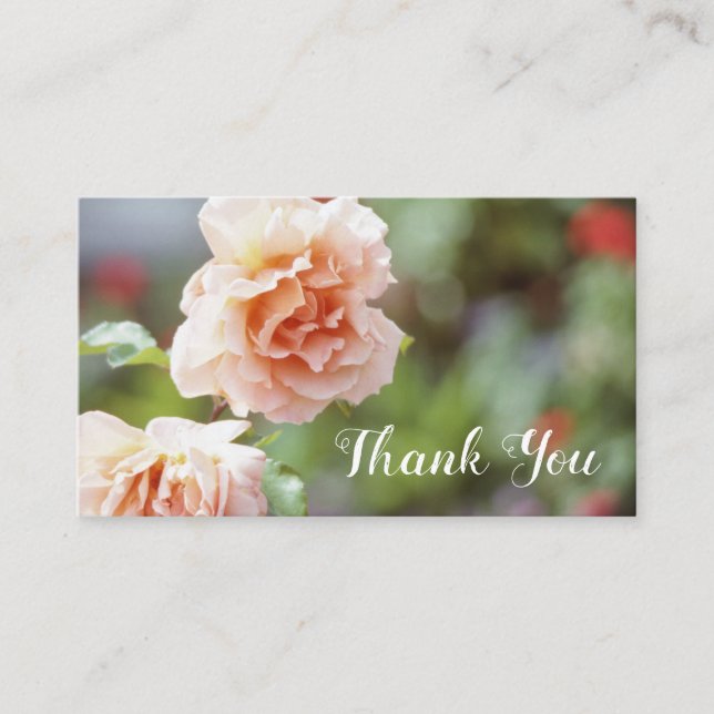 Carte De Visite Roses roses roses antiques Jardin Rose Merci Flora (Devant)