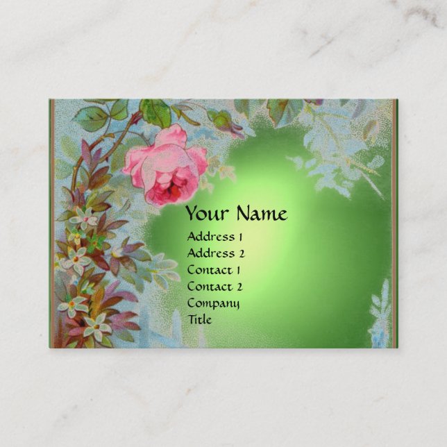 Carte De Visite ROSES ROSES ROSES ROSES ET JASMINES MONOGRAM GEM v (Devant)