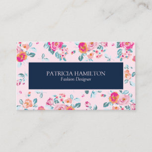 Carte De Visite Roses Roses Roses Roses Roses Vibrantes Motif Flor