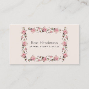 Carte De Visite Roses roses roses roses Vintages romantiques Flora
