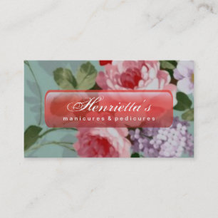 Carte De Visite Roses rouges roses élégantes et Vintages