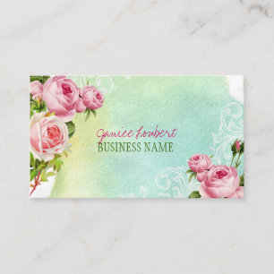 Carte De Visite Roses vintages de PixDezines/aquarelle