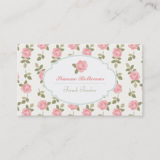 Carte De Visite Roses vintages romantiques d'Alice