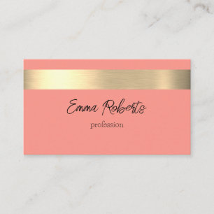 Carte De Visite Rosy Cheeks Gold Foil Rustique Faux