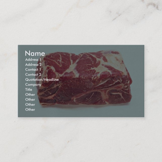 Carte De Visite Rôti de porc de bout (Devant)
