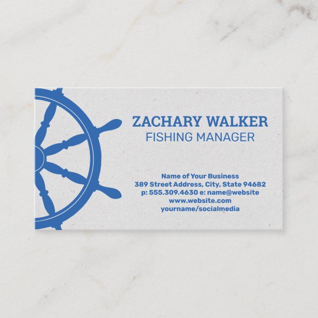 Carte De Visite Roue du navire (Devant)