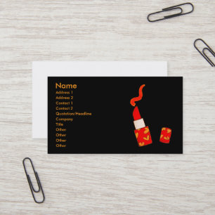 Carte De Visite Rouge à lèvres Cœur Rouge Design Pop Art