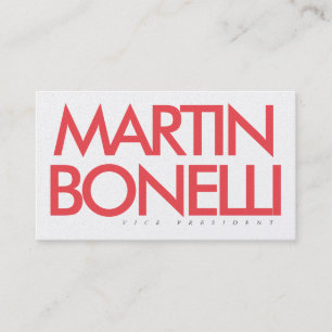 Carte De Visite Rouge Blanc Minimaliste Luxe Perle Professionnel