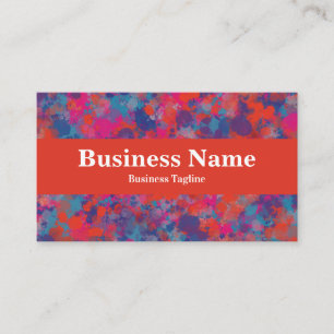 Carte De Visite Rouge, Bleu et Rose modernes gouttes Résumé Design