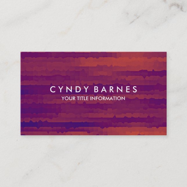 Carte de visite rouge bleu violet (Devant)