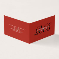 Rouge Brique Monogramme Minimaliste Simple