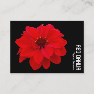 Carte De Visite Rouge Dahlia - Noir