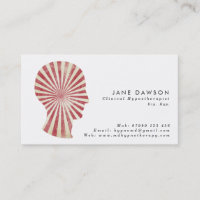 carte de visite rouge de Hypnotherapist de rayon