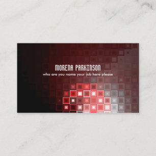 carte de visite rouge de rectangles