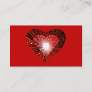 Carte de visite rouge du coeur rouge