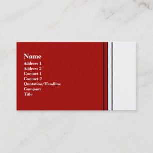 Carte De Visite rouge et blanc