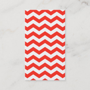 Carte De Visite Rouge et Blanc Zig Zag