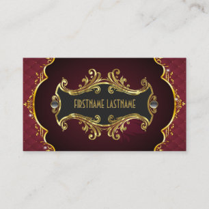 Carte de visite Rouge Et Gold Look