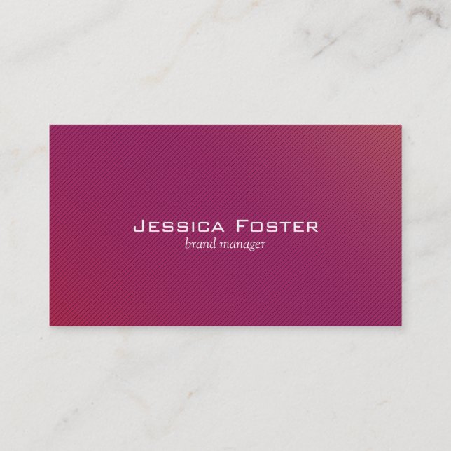 Carte De Visite Rouge et Magenta (Devant)
