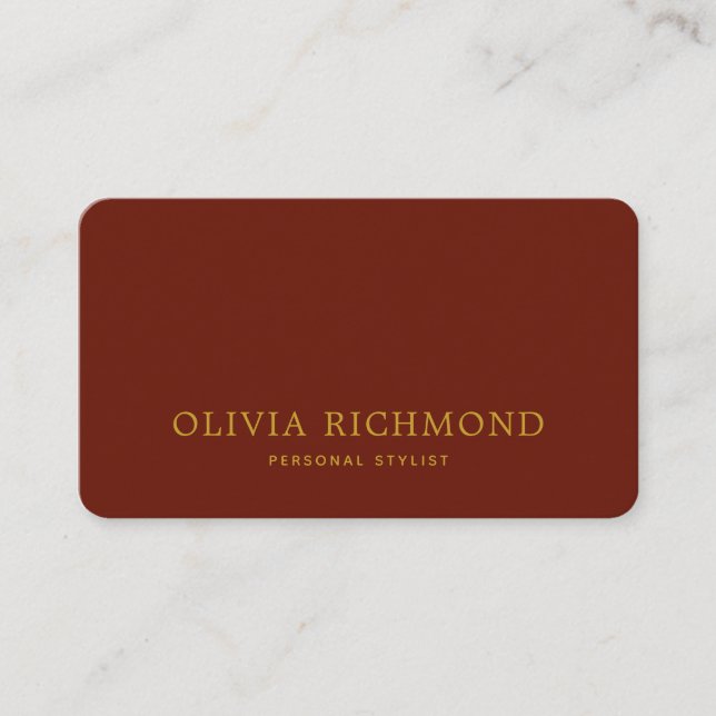 Carte de visite rouge et or de luxe (Devant)