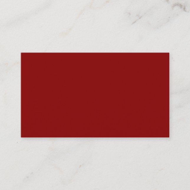 Carte De Visite Rouge foncé (couleur solide)  (Devant)