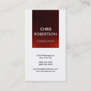 Carte de visite rouge gris noir vertical