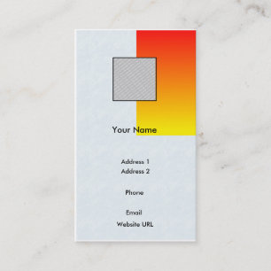 Carte De Visite Rouge/Jaune-Affaires