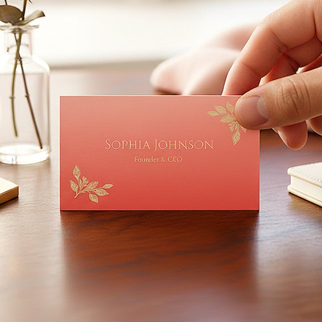 Carte de visite rouge minimaliste (Créateur téléchargé)