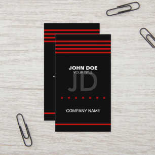 Carte De Visite Rouge moderne professionnel