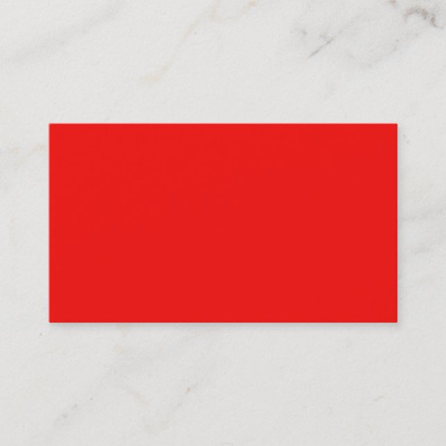 Carte de visite Rouge Néon Clair et Blanc (Devant)