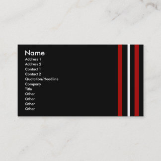 Carte de visite rouge noir blanc