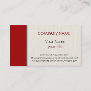 Carte De Visite Rouge pomme bonbon foncé professionnel élégant mod