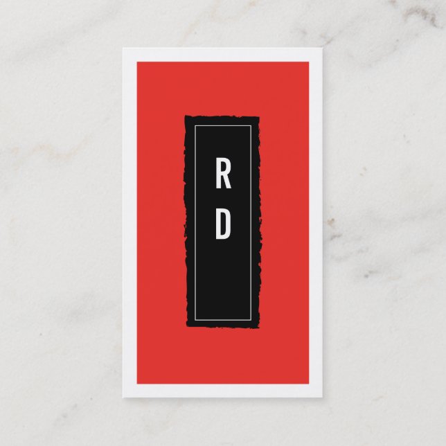 Carte De Visite Rouge professionnel (Dos)