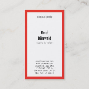 Carte De Visite Rouge professionnel