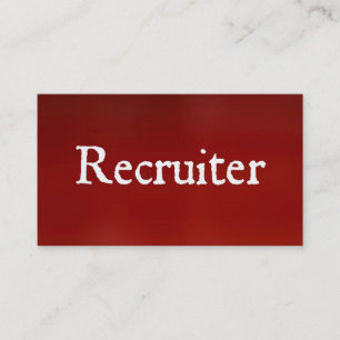 Carte de visite rouge recruteur
