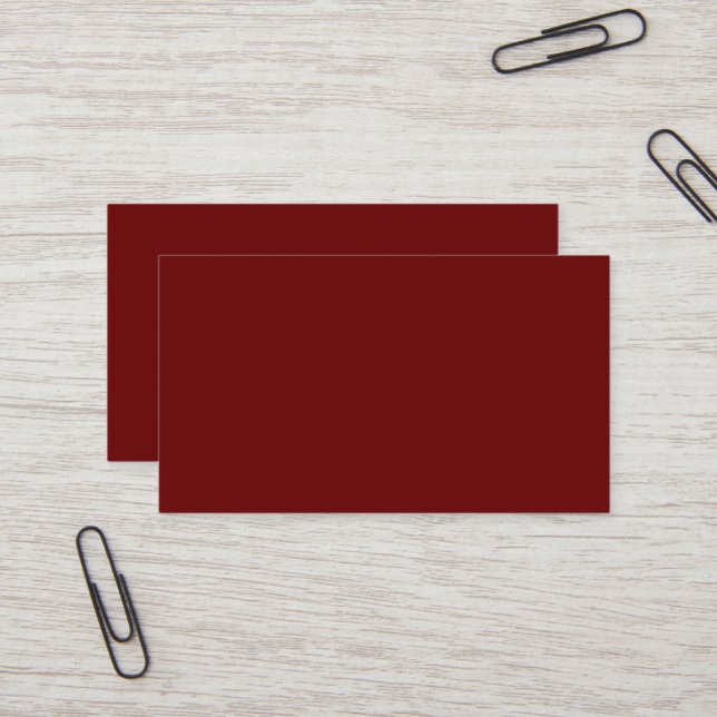 Carte de visite Rouge Sang (Devant/Arrière en situation)