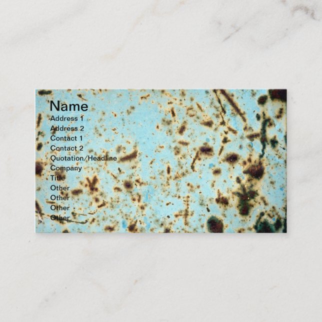 Carte De Visite Rouille (Devant)