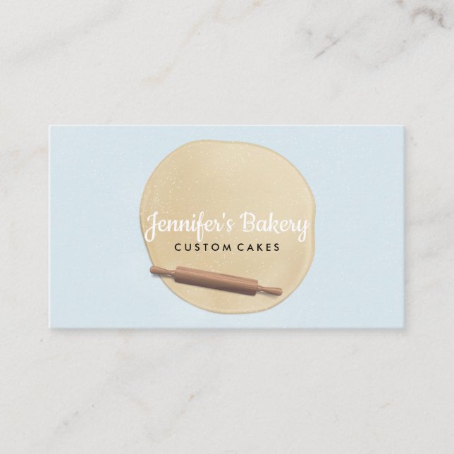 Carte De Visite Rouleau à pâtisserie avec pâte (Devant)