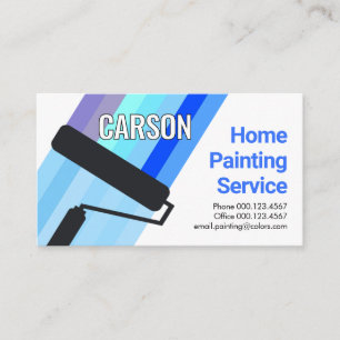 Carte De Visite Rouleau Brosse Peinture Couches de peinture