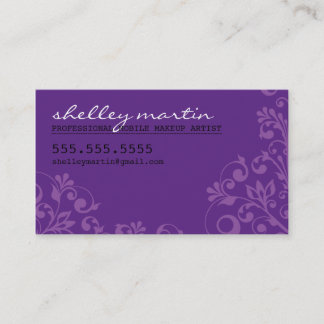 Carte De Visite ROULEAU CLAIR BIO motif violet violet violet