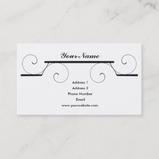 Carte De Visite Rouleau noir simple