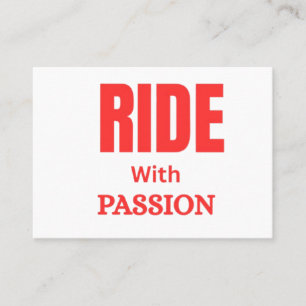 Carte De Visite Rouler avec passion – Typographie de moto Inspiran
