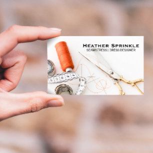 Carte De Visite Roulettes de filetage   Seamstress   Sur mesure